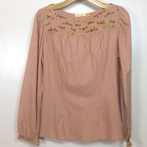 Kit Cornell long sleeve top embroidered detailing